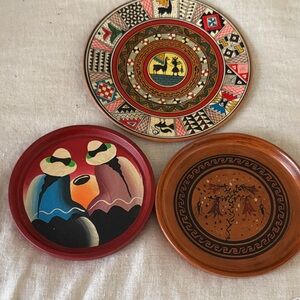 Artisan Ceramic Plates, Terracotta Pottery from Peru, Cusco area!